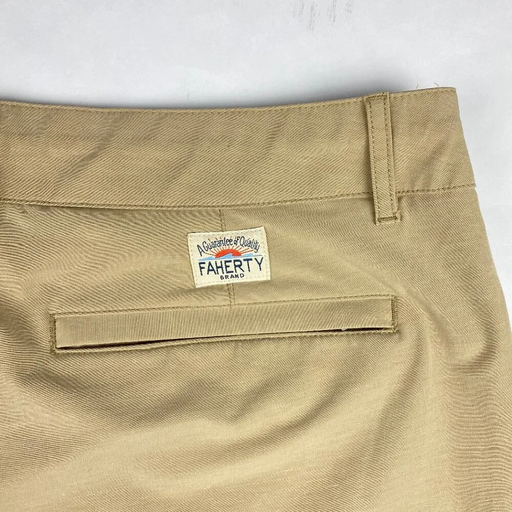 Faherty All Day Shorts Men's Size 40 - Tan - Performance